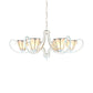 White Glass Cone Pendant Light Tiffany Traditional 5/6/8 Lights Ceiling Chandelier for Living Room Clearhalo 'Ceiling Lights' 'Chandeliers' 'Industrial' 'Middle Century Chandeliers' 'Tiffany Chandeliers' 'Tiffany close to ceiling' 'Tiffany' Lighting' 177992