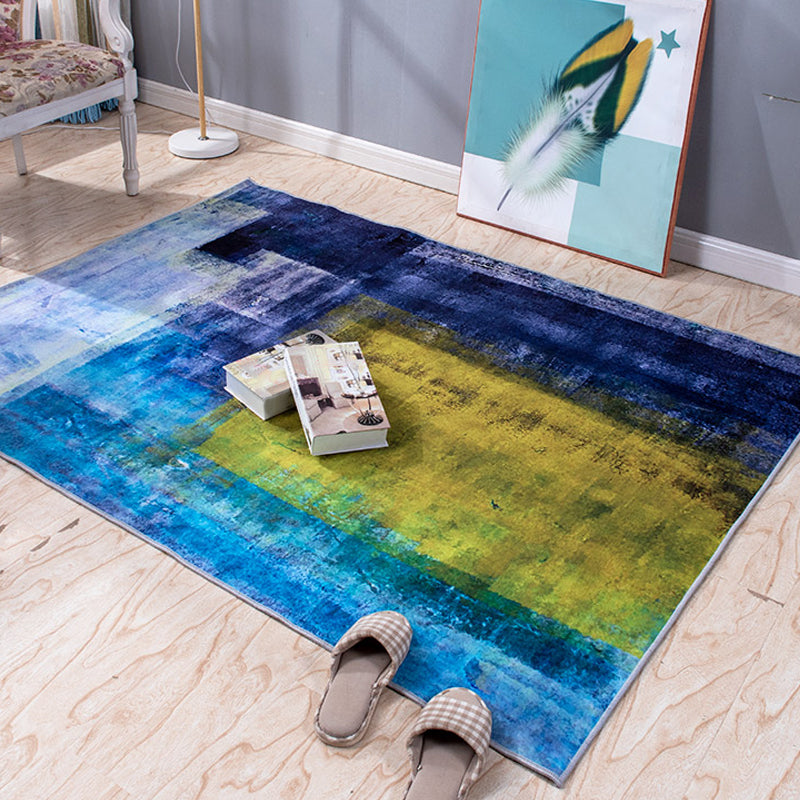 Multicolor Brushstroke Pattern Rug Polyester Modern Rug Washable Anti-Slip Pet Friendly Area Rug for Living Room Yellow Clearhalo 'Area Rug' 'Modern' 'Rugs' Rug' 1780085