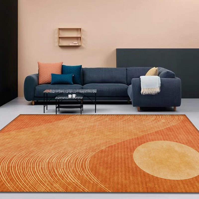 Stylish Modernism Rug Multicolor Swirl Stripe Pattern Rug Pet Friendly Anti-Slip Washable Area Rug for Decoration Yellow-Red Clearhalo 'Area Rug' 'Rug' 1780118