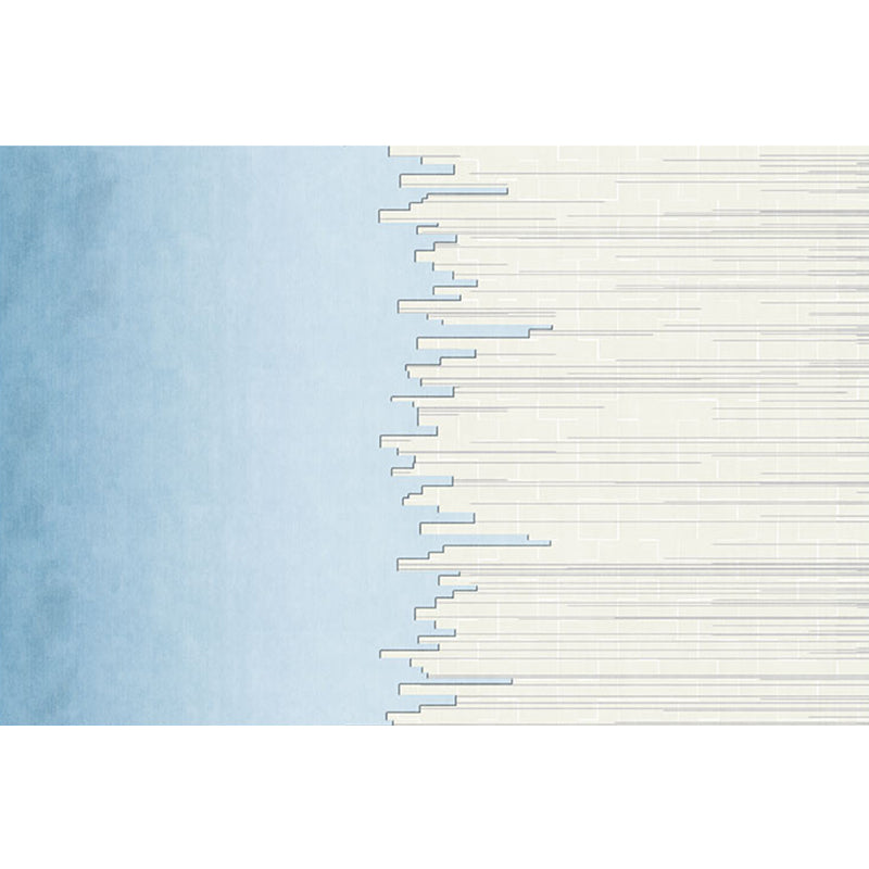 Stylish Modernism Rug Blue and White Striped Pattern Rug Pet Friendly Anti-Slip Washable Area Rug for Decoration Clearhalo 'Area Rug' 'Modern' 'Rugs' Rug' 1780129