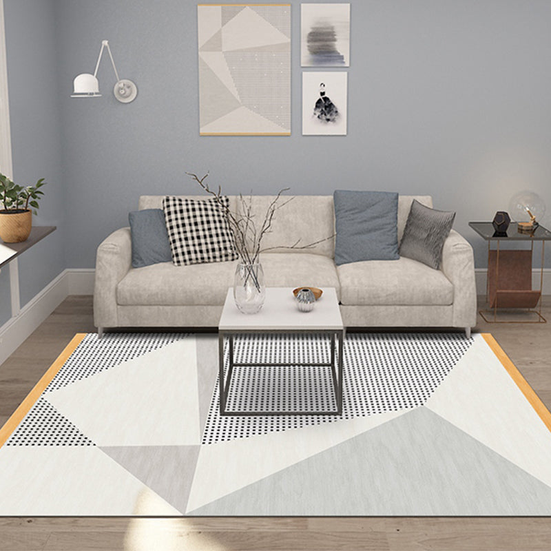 Funky Modernism Rug Green and Grey Geometric and Checked Pattern Rug Pet Friendly Anti-Slip Washable Area Rug for Decoration Yellow-Red Clearhalo 'Area Rug' 'Rug' 1780143