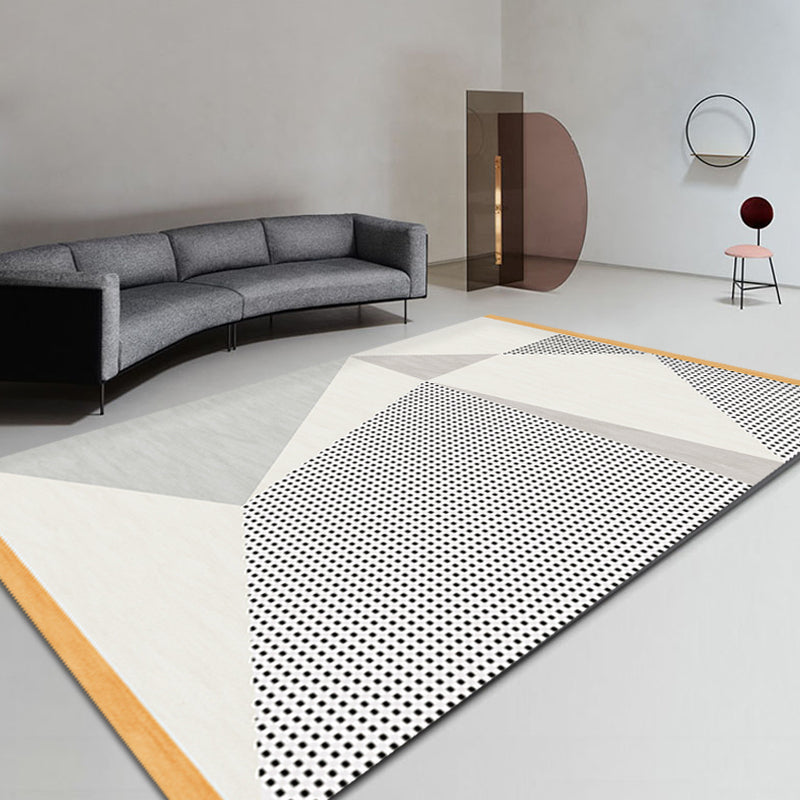 Funky Modernism Rug Green and Grey Geometric and Checked Pattern Rug Pet Friendly Anti-Slip Washable Area Rug for Decoration Clearhalo 'Area Rug' 'Rug' 1780144