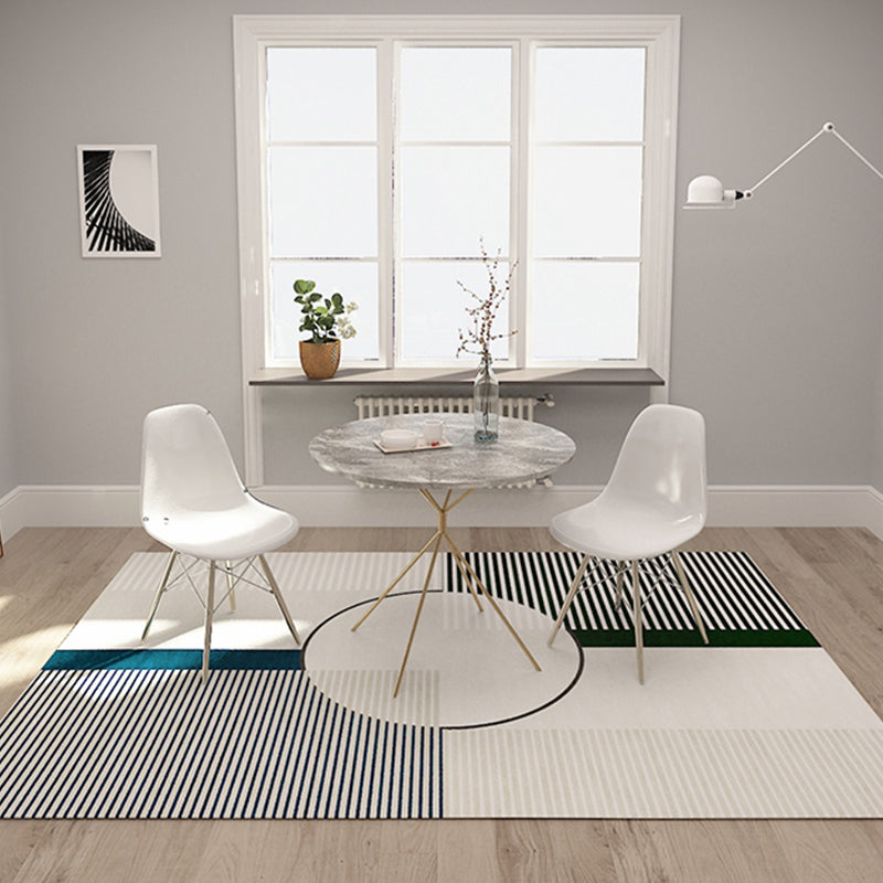 Funky Modernism Rug Green and Grey Geometric and Checked Pattern Rug Pet Friendly Anti-Slip Washable Area Rug for Decoration Green Clearhalo 'Area Rug' 'Rug' 1780146