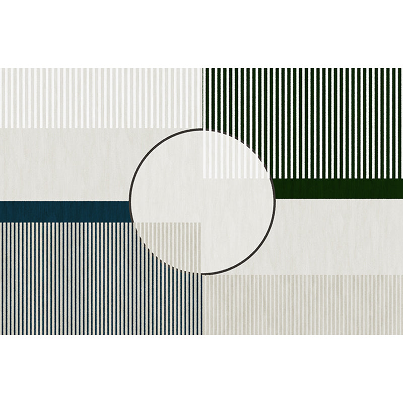 Funky Modernism Rug Green and Grey Geometric and Checked Pattern Rug Pet Friendly Anti-Slip Washable Area Rug for Decoration Clearhalo 'Area Rug' 'Rug' 1780148