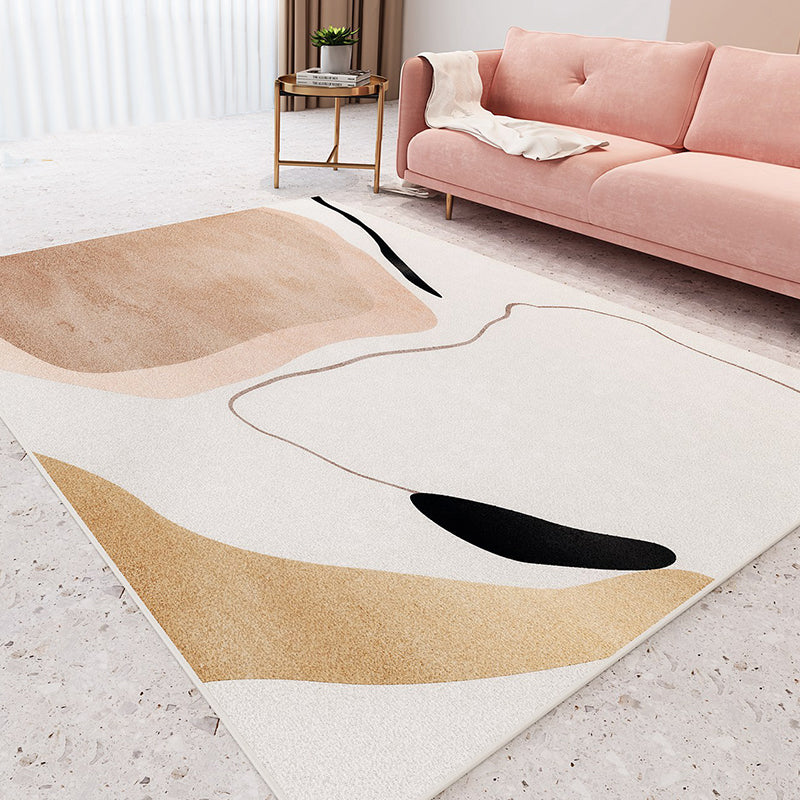 Unique Multicolor Modernist Rug Polyester Abstract Rug Washable Pet Friendly Non-Slip Carpet for Living Room Brown Clearhalo 'Area Rug' 'Modern' 'Rugs' Rug' 1780268