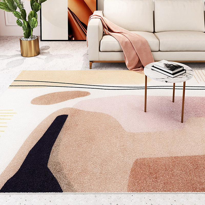 Unique Multicolor Modernist Rug Polyester Abstract Rug Washable Pet Friendly Non-Slip Carpet for Living Room Dark Brown Clearhalo 'Area Rug' 'Modern' 'Rugs' Rug' 1780269