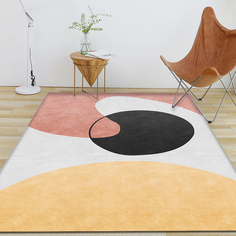 Stylish Nordic Rug Multicolor Colorblock Rug Pet Friendly Anti-Slip Washable Area Rug for Decoration Orange Clearhalo 'Area Rug' 'Rug' 1780288