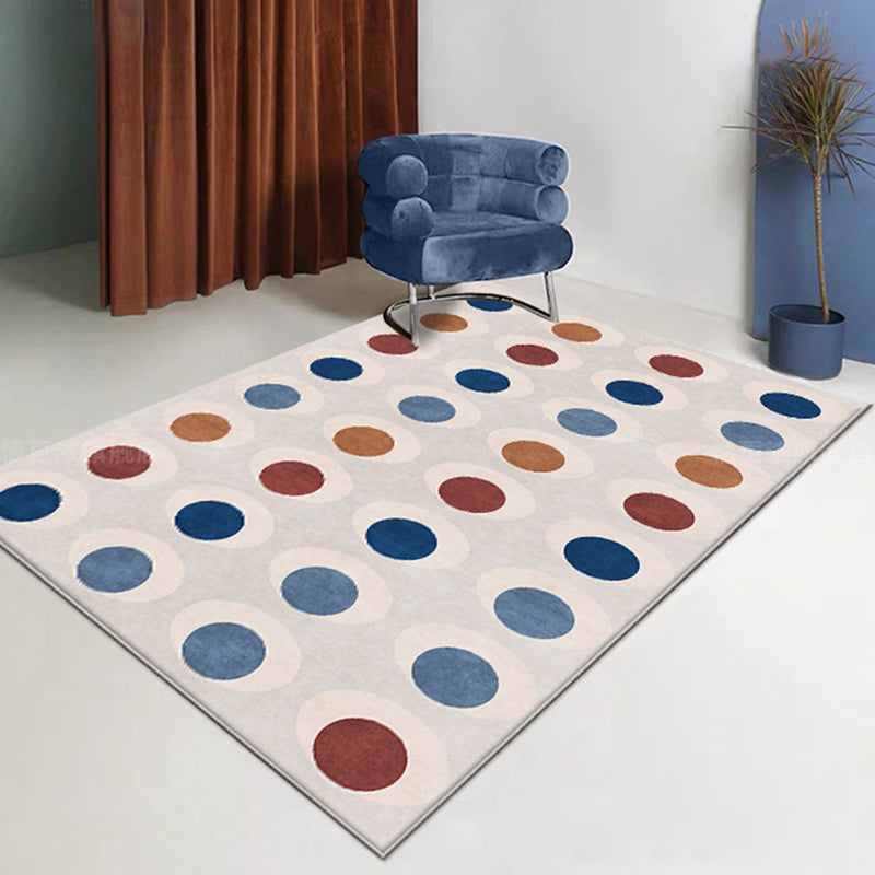 Novelty Circles Pattern Rug Multicolor Polyester Rug Non-Slip Backing Washable Pet Friendly Carpet for Home Blue Clearhalo 'Area Rug' 'Rug' 1780296