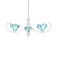Stained Glass Petal Chandelier Light with Metal Chain Tiffany Rustic 3 Lights Foyer Pendant Light in Blue Clearhalo 'Ceiling Lights' 'Chandeliers' 'Industrial' 'Middle Century Chandeliers' 'Tiffany Chandeliers' 'Tiffany close to ceiling' 'Tiffany' Lighting' 178031