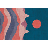 Navy Multicolor Mountain Pattern Rug Polyester Oriental Rug Washable Anti-Slip Pet Friendly Area Rug for Living Room Clearhalo 'Area Rug' 'Rug' 1780374