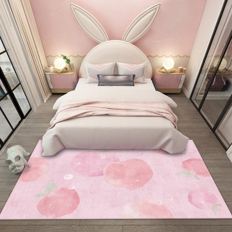 Pink Multicolor Floral Pattern Rug Polyester Contemporary Rug Washable Anti-Slip Pet Friendly Area Rug for Living Room Clearhalo 'Area Rug' 'Modern' 'Rugs' Rug' 1780444