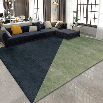 Modernist Colorblock Rug Black Multicolor Polyester Rug Non-Slip Backing Washable Pet Friendly Carpet for Home Green Clearhalo 'Area Rug' 'Modern' 'Rugs' Rug' 1780666