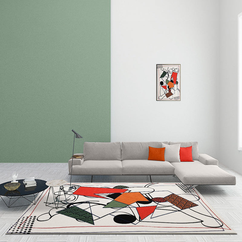 Multicolor Abstract Rug Polyester Modern Rug Washable Anti-Slip Pet Friendly Area Rug for Living Room Clearhalo 'Area Rug' 'Rug' 1780699