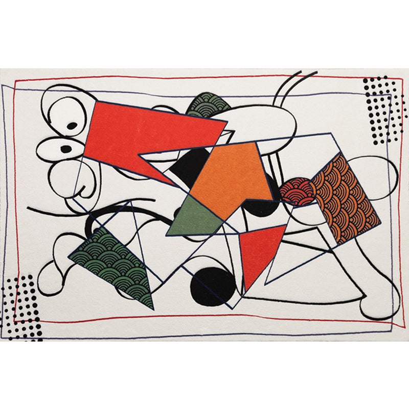 Multicolor Abstract Rug Polyester Modern Rug Washable Anti-Slip Pet Friendly Area Rug for Living Room Clearhalo 'Area Rug' 'Rug' 1780700