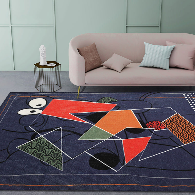 Multicolor Abstract Rug Polyester Modern Rug Washable Anti-Slip Pet Friendly Area Rug for Living Room Clearhalo 'Area Rug' 'Rug' 1780704