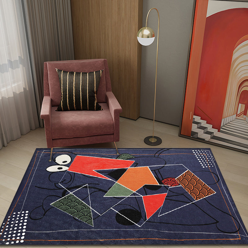 Multicolor Abstract Rug Polyester Modern Rug Washable Anti-Slip Pet Friendly Area Rug for Living Room Clearhalo 'Area Rug' 'Rug' 1780705