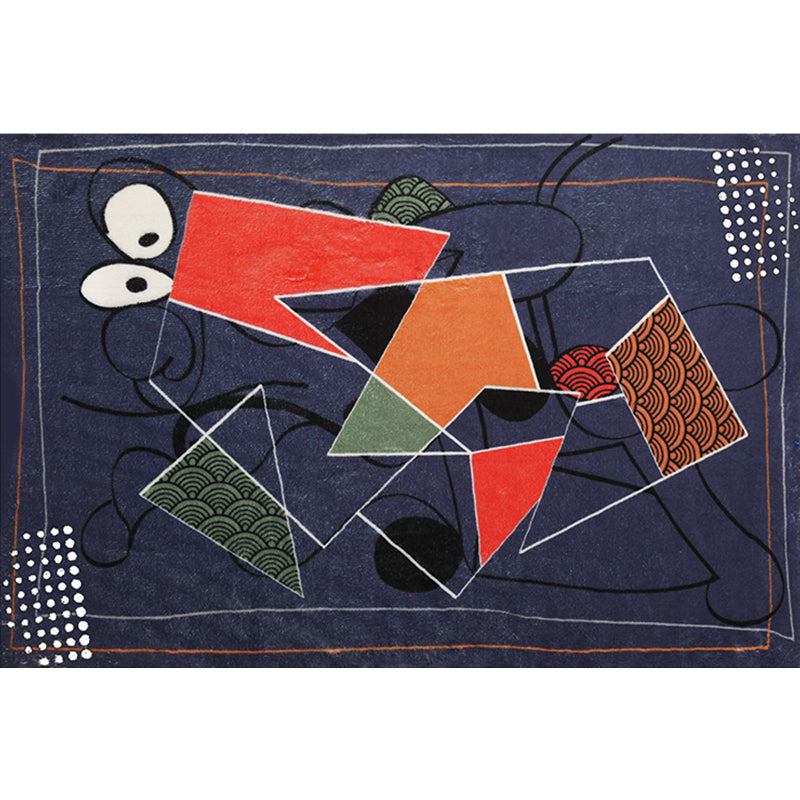 Multicolor Abstract Rug Polyester Modern Rug Washable Anti-Slip Pet Friendly Area Rug for Living Room Clearhalo 'Area Rug' 'Rug' 1780706