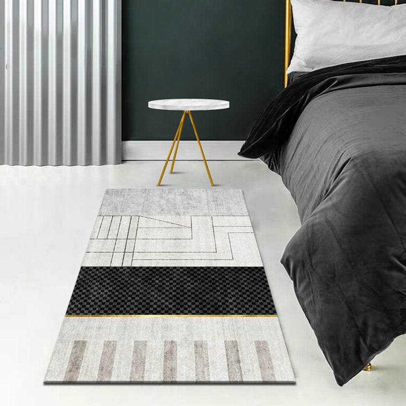 Modernist Geometric Pattern Rug Multicolor Polyester Rug Non-Slip Backing Washable Pet Friendly Carpet for Bedroom Clearhalo 'Area Rug' 'Modern' 'Rugs' Rug' 1780722