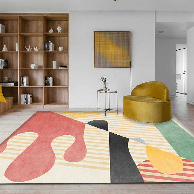 Multicolor Colorblock Striped Pattern Rug Polyester Modern Rug Washable Anti-Slip Pet Friendly Area Rug for Living Room Clearhalo 'Area Rug' 'Rug' 1780752