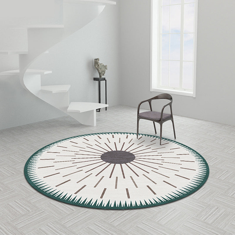Creative Modernist Rug Polyester Radial Pattern Rug Washable Pet Friendly Non-Slip Carpet for Living Room Green Clearhalo 'Area Rug' 'Modern' 'Rugs' Rug' 1780759