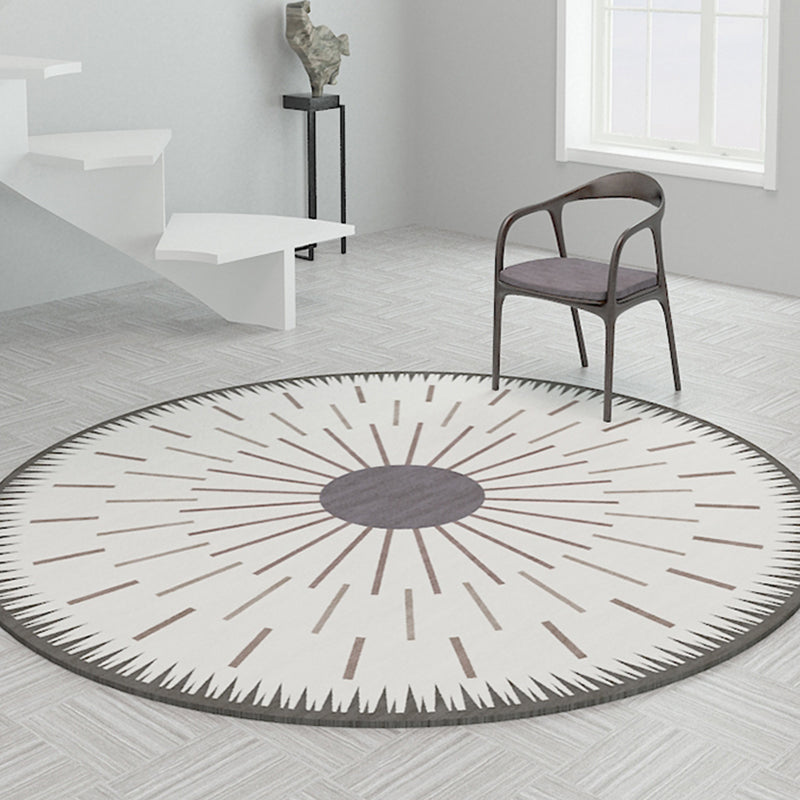 Creative Modernist Rug Polyester Radial Pattern Rug Washable Pet Friendly Non-Slip Carpet for Living Room Grey Clearhalo 'Area Rug' 'Modern' 'Rugs' Rug' 1780767