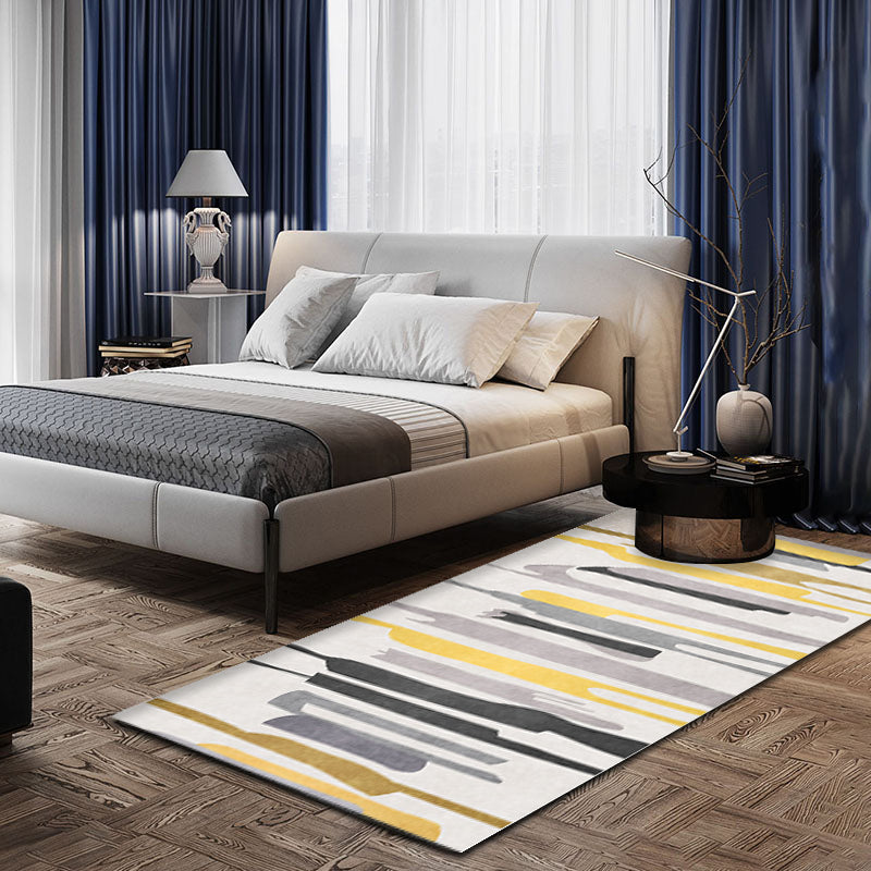 Colorblock Rug Polyester Modern Rug Washable Anti-Slip Pet Friendly Area Rug for Bedroom Yellow Clearhalo 'Area Rug' 'Modern' 'Rugs' Rug' 1780798