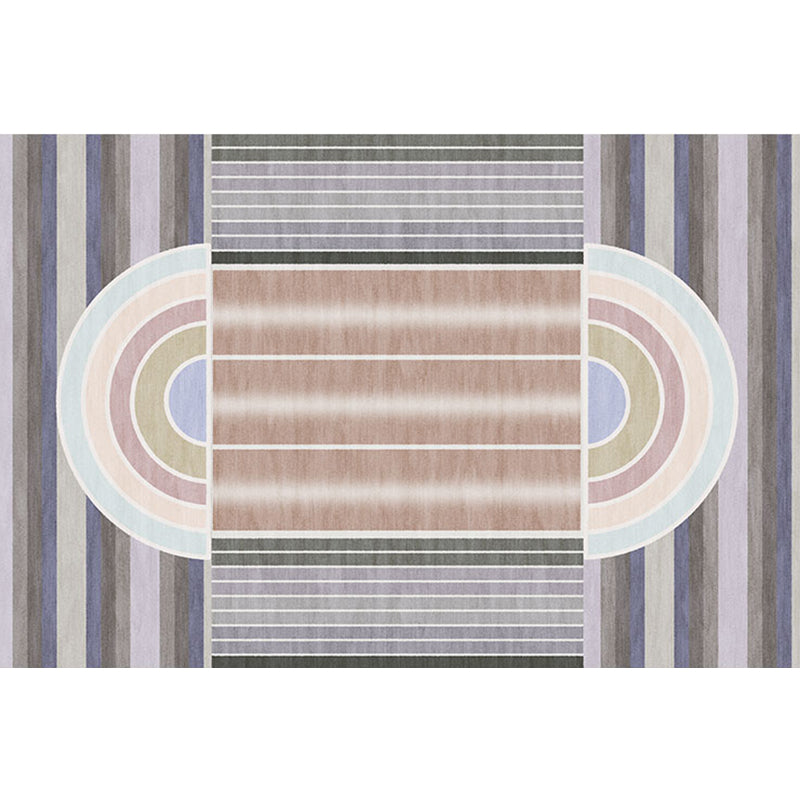 Casual Modernism Rug Brown Striped Pattern Rug Pet Friendly Anti-Slip Washable Area Rug for Decoration Clearhalo 'Area Rug' 'Rug' 1780984