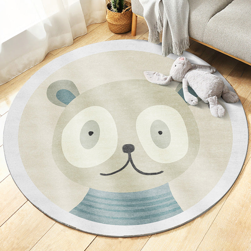 Cute Kids Rug Multicolor Animal Pattern Rug Pet Friendly Anti-Slip Machine Washable Area Rug for Decoration Light Brown Clearhalo 'Area Rug' 'Rug' 1781026