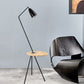 Metal Elongated Floor Reading Light Simple 1 Bulb Black/Pink/Yellow Tripod Floor Standing Lighting with Shelf for Living Room Clearhalo 'Floor Lamps' 'Lamps' Lighting' 1781259
