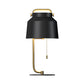 Tapered Drum Table Lamp Contemporary Metal 1 Bulb Bedroom Night Lighting in Black with Pull Chain Clearhalo 'Lamps' 'Table Lamps' Lighting' 1781272