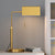 Rectangle Metal Night Light Contemporary 1-Light Gold Finish Nightstand Lamp with Pull Chain for Bedroom Gold Clearhalo 'Lamps' 'Table Lamps' Lighting' 1781343