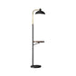 Bowl Shade Metal Reading Floor Light Simplicity 1-Light Black Standing Lamp with Shelves Design Clearhalo 'Floor Lamps' 'Lamps' Lighting' 1781386