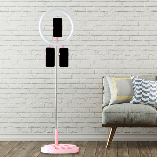 Circular LED Make-Up Light Metal Mobile Phone Support Fill Flush Lamp ...