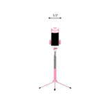 Ring Make-Up Lamp Contemporary Metal Mobile Phone Holder LED Fill Flush Light in Pink Clearhalo 'Cast Iron' 'Glass' 'Industrial' 'Modern wall lights' 'Modern' 'Tiffany' 'Traditional wall lights' 'Vanity Lights' 'Wall Lights' Lighting' 1781457