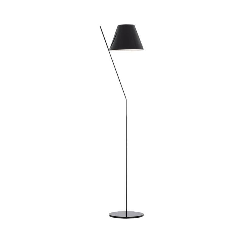 Black Cone Standing Lamp Minimalism 1-Light Fabric Floor Lighting for Drawing Room Clearhalo 'Floor Lamps' 'Lamps' Lighting' 1781474