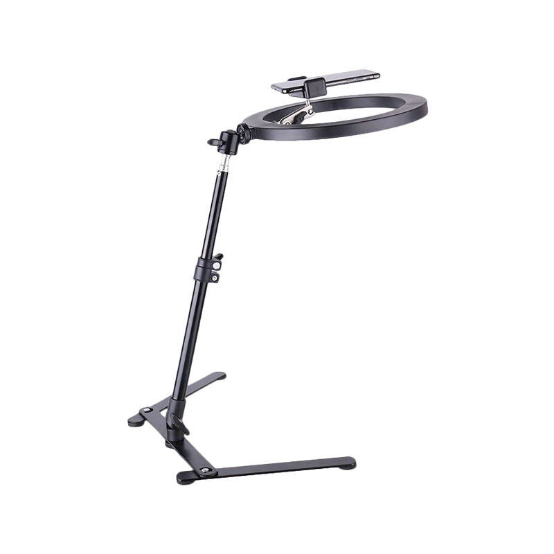 Round Fill-in Light Modernity Metallic Black Finish LED Make-Up Lamp with USB Port Clearhalo 'Cast Iron' 'Glass' 'Industrial' 'Modern wall lights' 'Modern' 'Tiffany' 'Traditional wall lights' 'Vanity Lights' 'Wall Lights' Lighting' 1781524