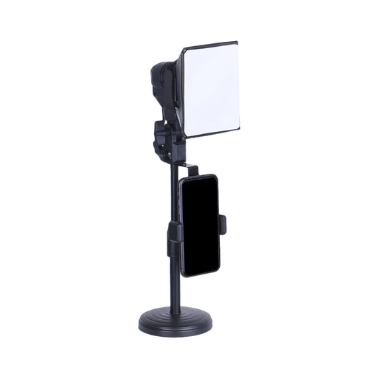 Modernity Squared Make-Up Lamp Metal Mobile Phone Support LED Fill Lighting in Black with USB Port Clearhalo 'Cast Iron' 'Glass' 'Industrial' 'Modern wall lights' 'Modern' 'Tiffany' 'Traditional wall lights' 'Vanity Lights' 'Wall Lights' Lighting' 1781618