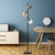 Sphere Multi-Color Glass Standing Lighting Simple 3 Heads Living Room Floor Reading Lamp with Metal Base Black Clearhalo 'Floor Lamps' 'Lamps' Lighting' 1781657