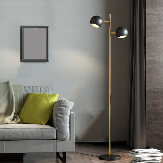 Contemporary Globe Floor Lamp Metal21-Head Living Room Standing Lighting in Black and Gold Black-Gold Clearhalo 'Floor Lamps' 'Lamps' Lighting' 1781665