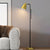 Modernist Tapered Standing Lamp Metallic 1-Light Living Room Reading Floor Light in Brass Brass Clearhalo 'Floor Lamps' 'Lamps' Lighting' 1781753