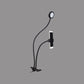 Round Fill Flush Light Contemporary Metal Black/White LED Flexible Vanity Lighting with Clip on Base Clearhalo 'Cast Iron' 'Glass' 'Industrial' 'Modern wall lights' 'Modern' 'Tiffany' 'Traditional wall lights' 'Vanity Lights' 'Wall Lights' Lighting' 1781792