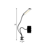 Metal Rectangle Make-Up Lighting Minimalist Portable LED Fill Flush Light in Black with Flexible Arm Clearhalo 'Cast Iron' 'Glass' 'Industrial' 'Modern wall lights' 'Modern' 'Tiffany' 'Traditional wall lights' 'Vanity Lights' 'Wall Lights' Lighting' 1781873