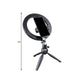 Phone Holder LED Vanity Light Minimalist Black Tripod Fill-in Flash Lighting with Round Metal Shade Clearhalo 'Cast Iron' 'Glass' 'Industrial' 'Modern wall lights' 'Modern' 'Tiffany' 'Traditional wall lights' 'Vanity Lights' 'Wall Lights' Lighting' 1781935