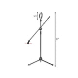 Black Round LED Vanity Lamp Simple Style Metallic USB Fill Flush Lighting with Adjustable Arm Clearhalo 'Cast Iron' 'Glass' 'Industrial' 'Modern wall lights' 'Modern' 'Tiffany' 'Traditional wall lights' 'Vanity Lights' 'Wall Lights' Lighting' 1781955