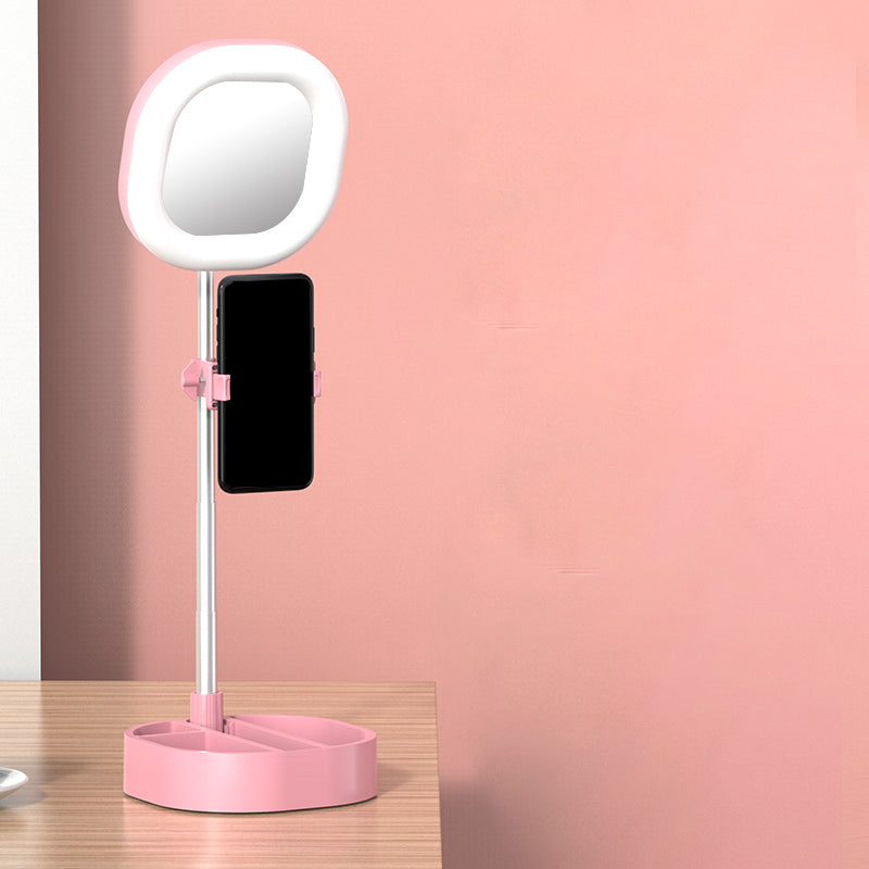 Squared LED Mirror Light Simple Style Metallic Black/Pink/Blue Finish Fill-in Lighting with USB Port Pink USB Clearhalo 'Cast Iron' 'Glass' 'Industrial' 'Modern wall lights' 'Modern' 'Tiffany' 'Traditional wall lights' 'Vanity Lights' 'Wall Lights' Lighting' 1782005