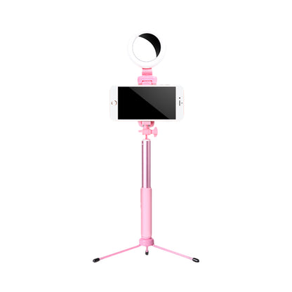 Modernist LED Mirror Lighting Pink Circle USB Fill Lamp with Metallic Shade, Mobile Phone Holder Design Pink USB Clearhalo 'Cast Iron' 'Glass' 'Industrial' 'Modern wall lights' 'Modern' 'Tiffany' 'Traditional wall lights' 'Vanity Lights' 'Wall Lights' Lighting' 1782012