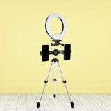 Circle Metallic Vanity Lighting Modern Style Black USB LED Fill Flash Light with Tripod Design Clearhalo 'Cast Iron' 'Glass' 'Industrial' 'Modern wall lights' 'Modern' 'Tiffany' 'Traditional wall lights' 'Vanity Lights' 'Wall Lights' Lighting' 1782053