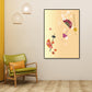 Hand Drum Kotsuzumi Canvas Wall Art Soft Color Japanese Wall Decor for Dining Room Pink Clearhalo 'Arts' 'Canvas Art' 1782197