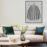 Illustration Pop Art Canvas with Pumpkim Pattern in Dark Color, Multiple Sizes Available Clearhalo 'Arts' 'Canvas Art' 1782216