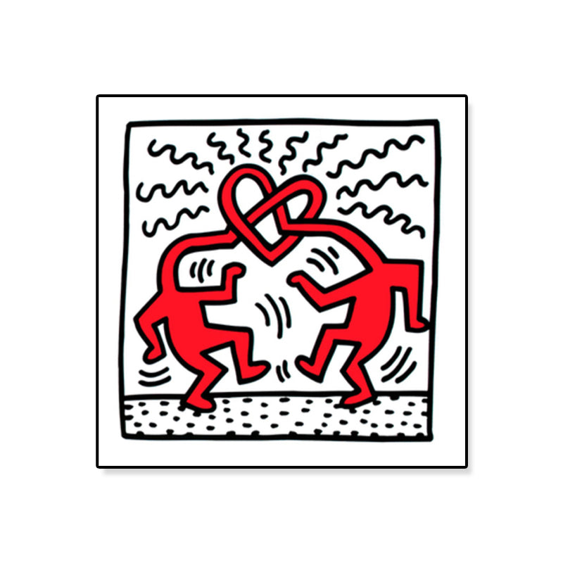 Comic Figure Drawing Wall Art Modern Funny Graffiti Canvas Print in Bright Color Clearhalo 'Arts' 'Canvas Art' 1782236